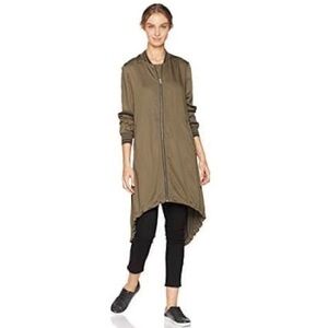 SOIA & KYO Bristol Bomber-Style Jacket in Olive/Brownish Tones
